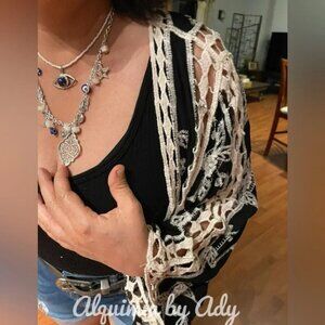 Layered evil's eye charms necklace lapis eclectic